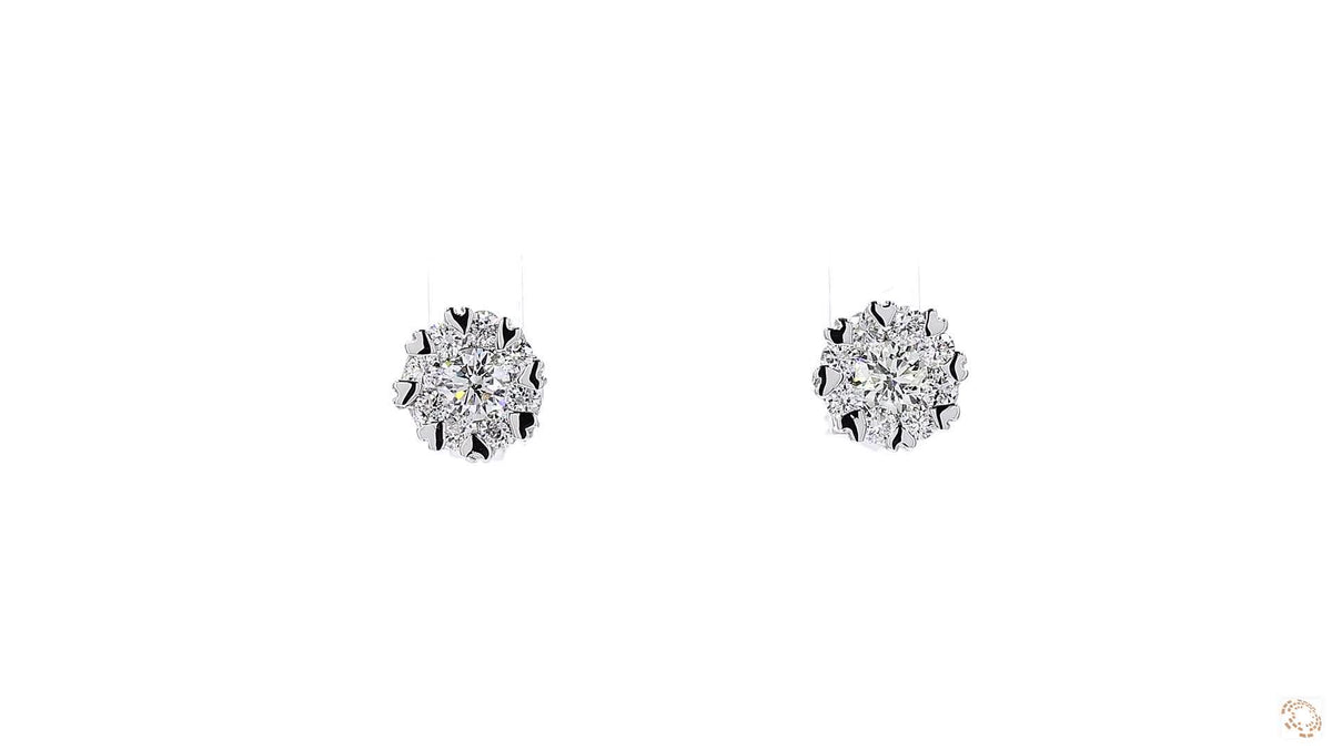 18K白金 0.18ct 鑽石耳環