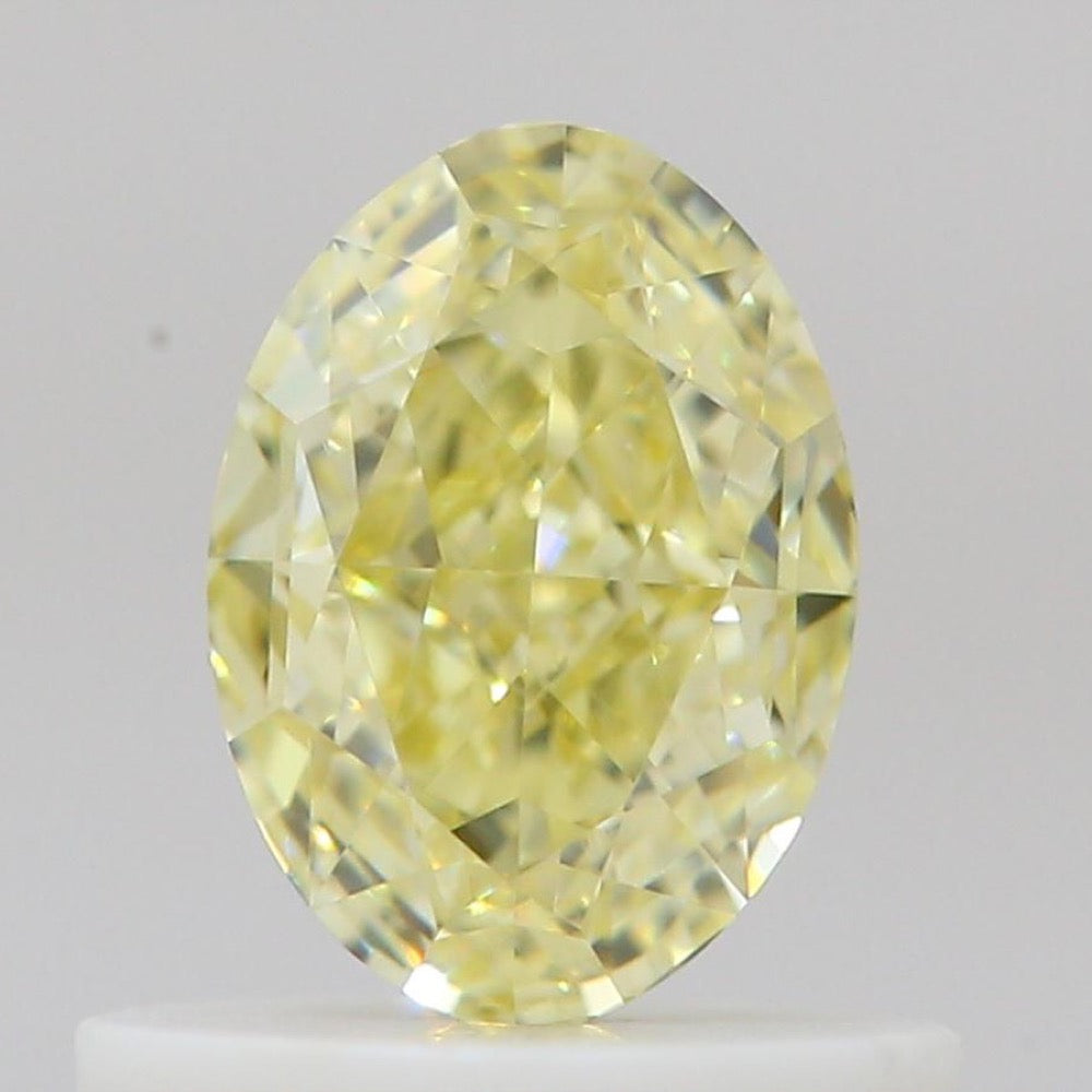 GIA 彩鑽 黃鑽 0.66ct Fancy Light Yellow
