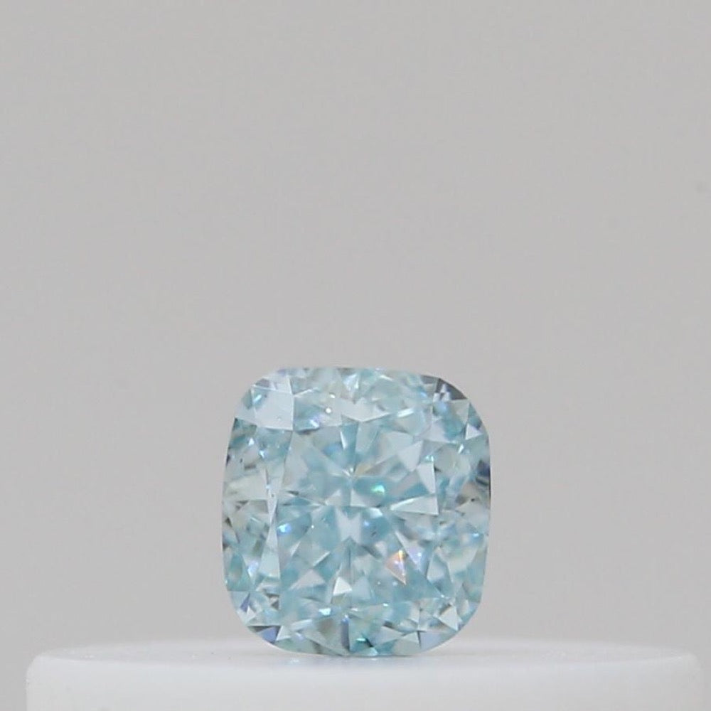 GIA 彩鑽 綠鑽 0.1ct Fancy Intense Blue-green