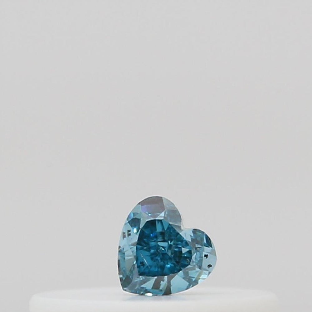 GIA 彩鑽 藍鑽 0.06ct Fancy Deep Green-blue