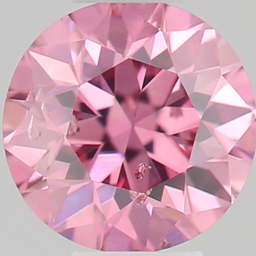 GIA 彩鑽 粉紅鑽 0.16ct Fancy Vivid Purplish Pink