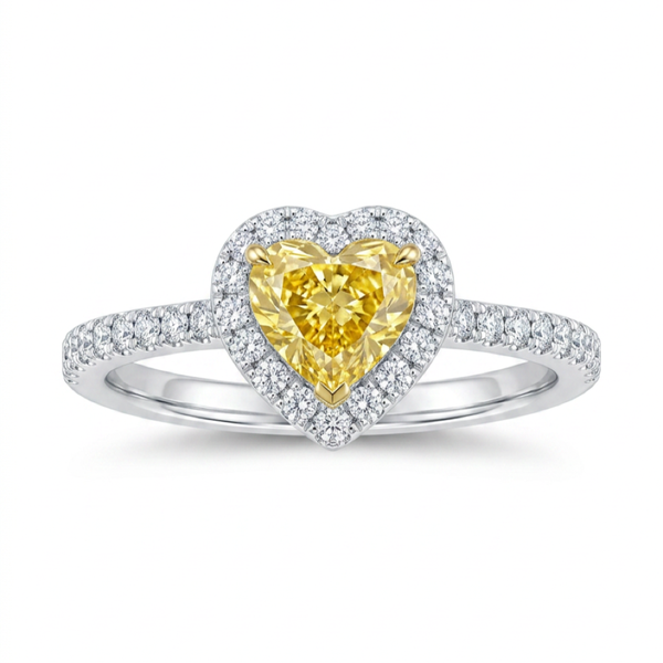 18K White Gold 0.74ct Fancy Colour Diamond Ring