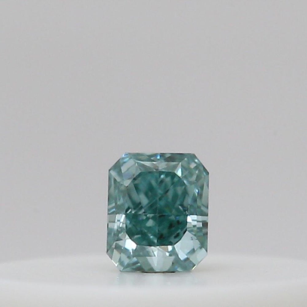 GIA 彩鑽 綠鑽 0.03ct Fancy Intense Bluish Green