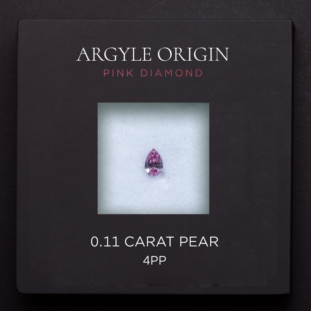 0.11ct 4PP 梨形 Argyle 粉紅鑽