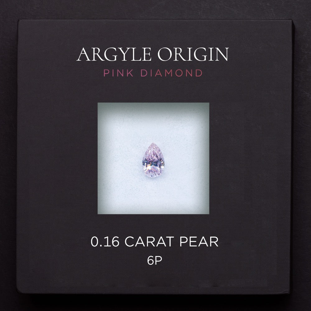 0.16ct 6P 梨形 Argyle 粉紅鑽