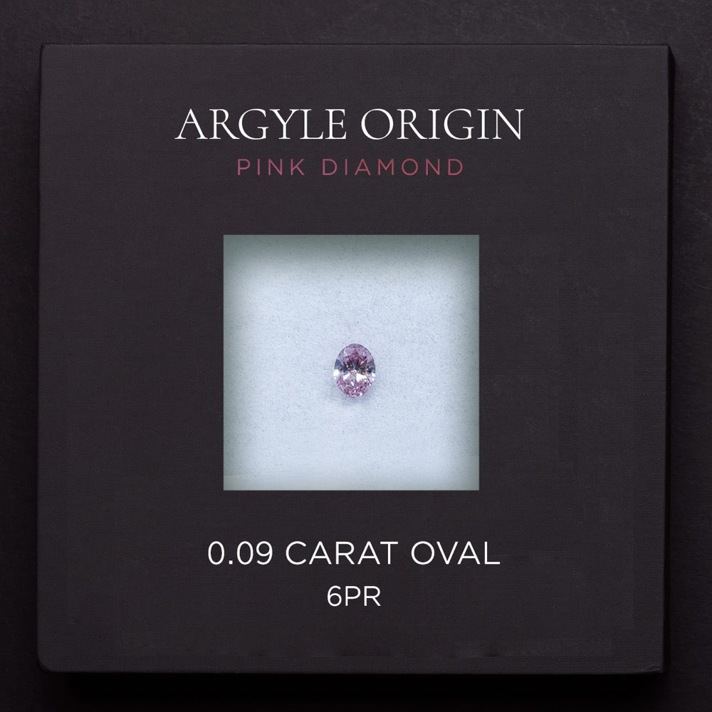 0.09ct 6PR 橢圓形 Argyle 粉紅鑽