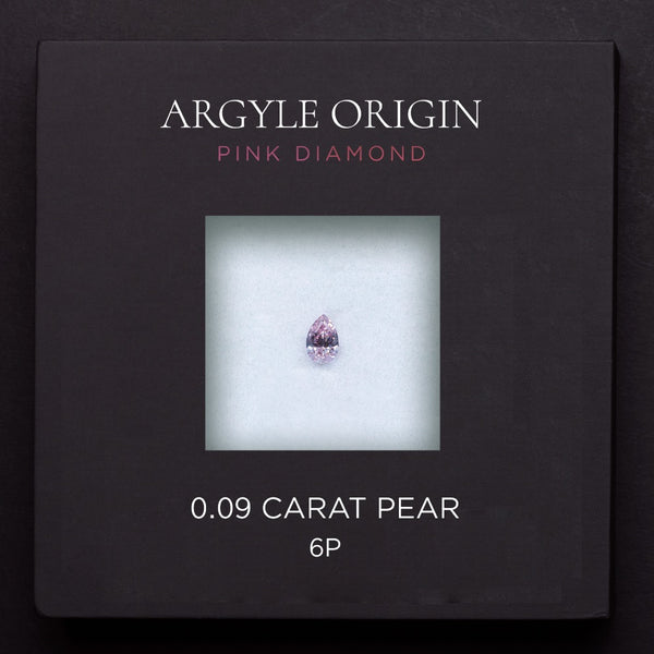 0.09ct 6P 梨形 Argyle 粉紅鑽