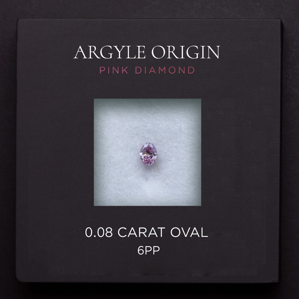 0.08ct 6PP 橢圓形 Argyle 粉紅鑽