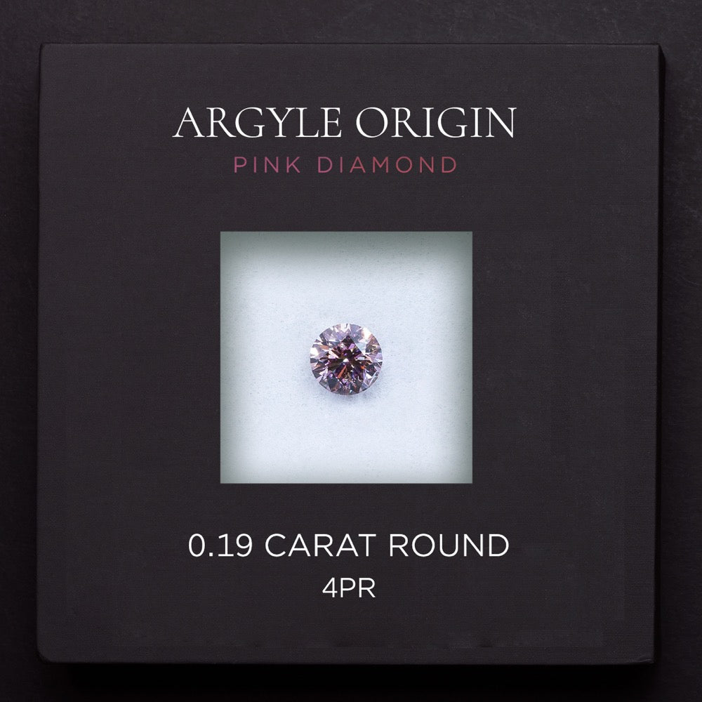 0.19ct 4PR 圓形 Argyle 粉紅鑽