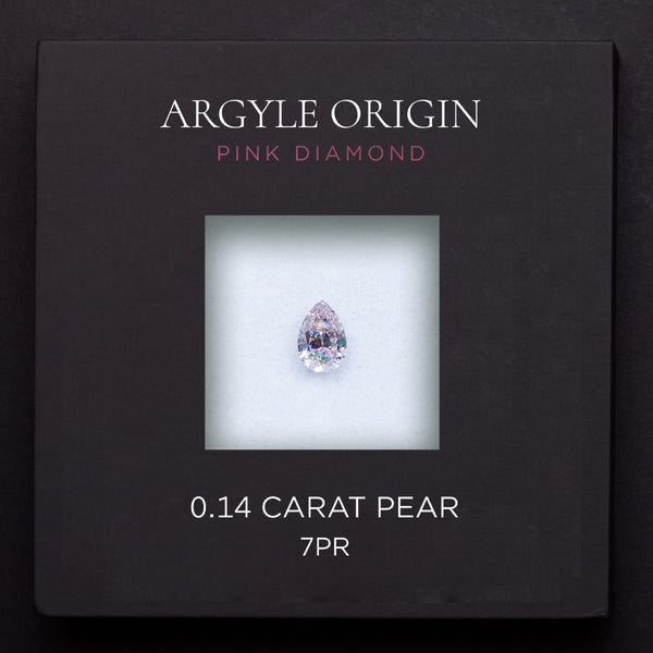 0.14ct 7PR 梨形 Argyle 粉紅鑽