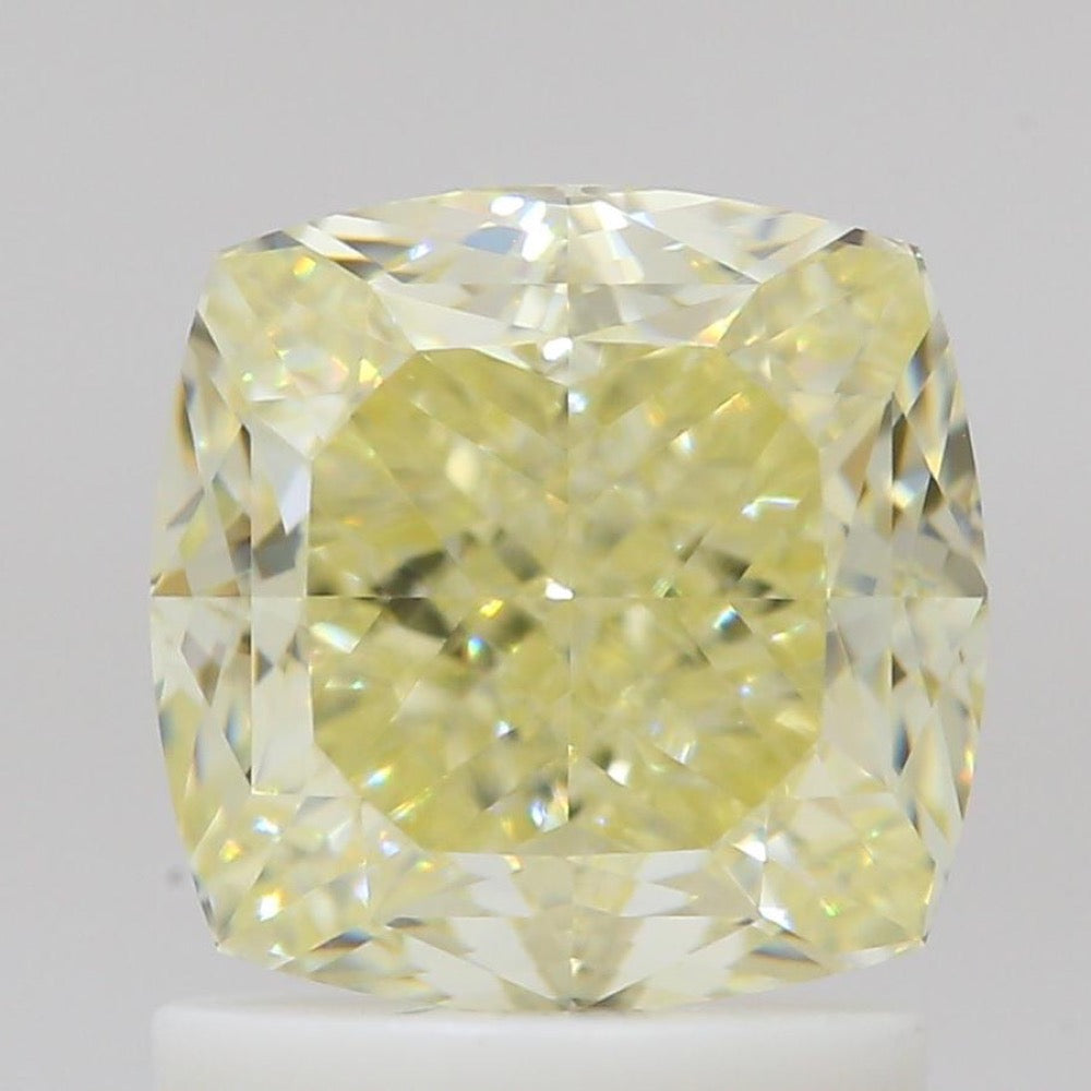 GIA 彩鑽 黃鑽 1.67ct Fancy Light Yellow