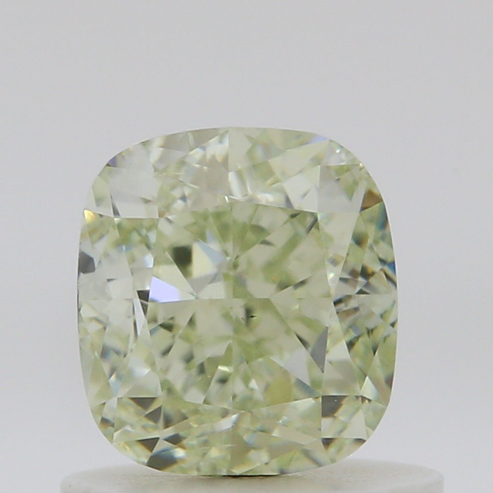 GIA 彩鑽 黃鑽 0.97ct Fancy Light Grayish Greenish Yellow