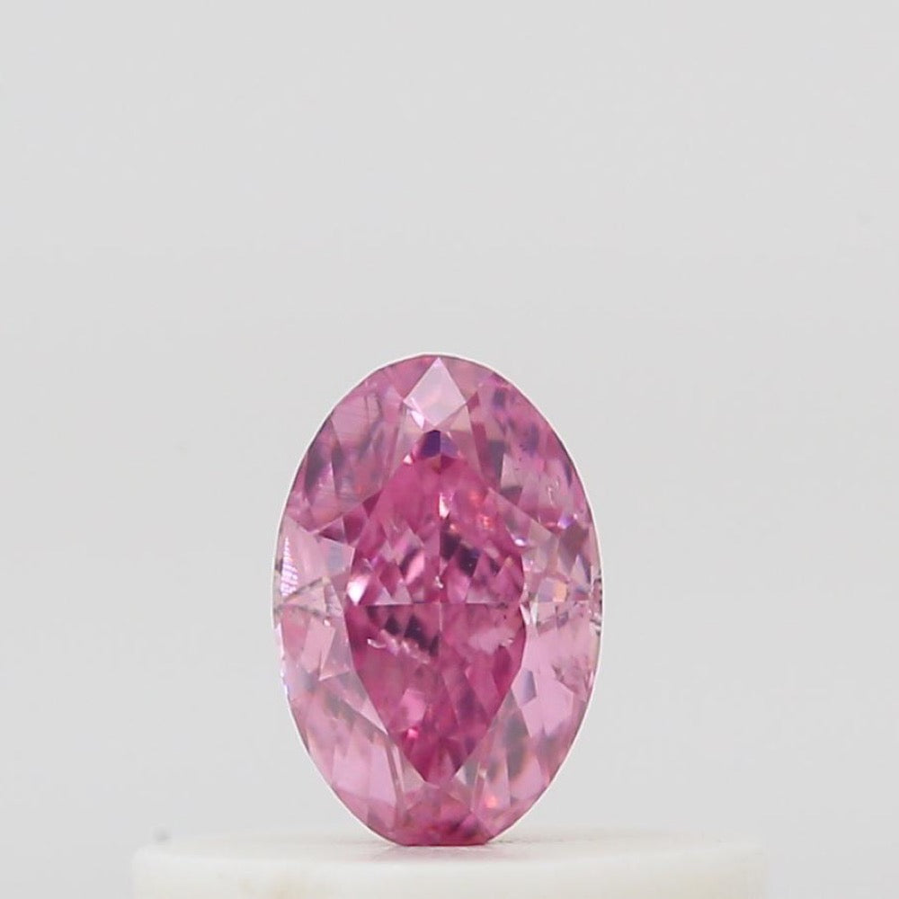 GIA 彩鑽 粉紅鑽 0.26ct Fancy Vivid Purplish Pink