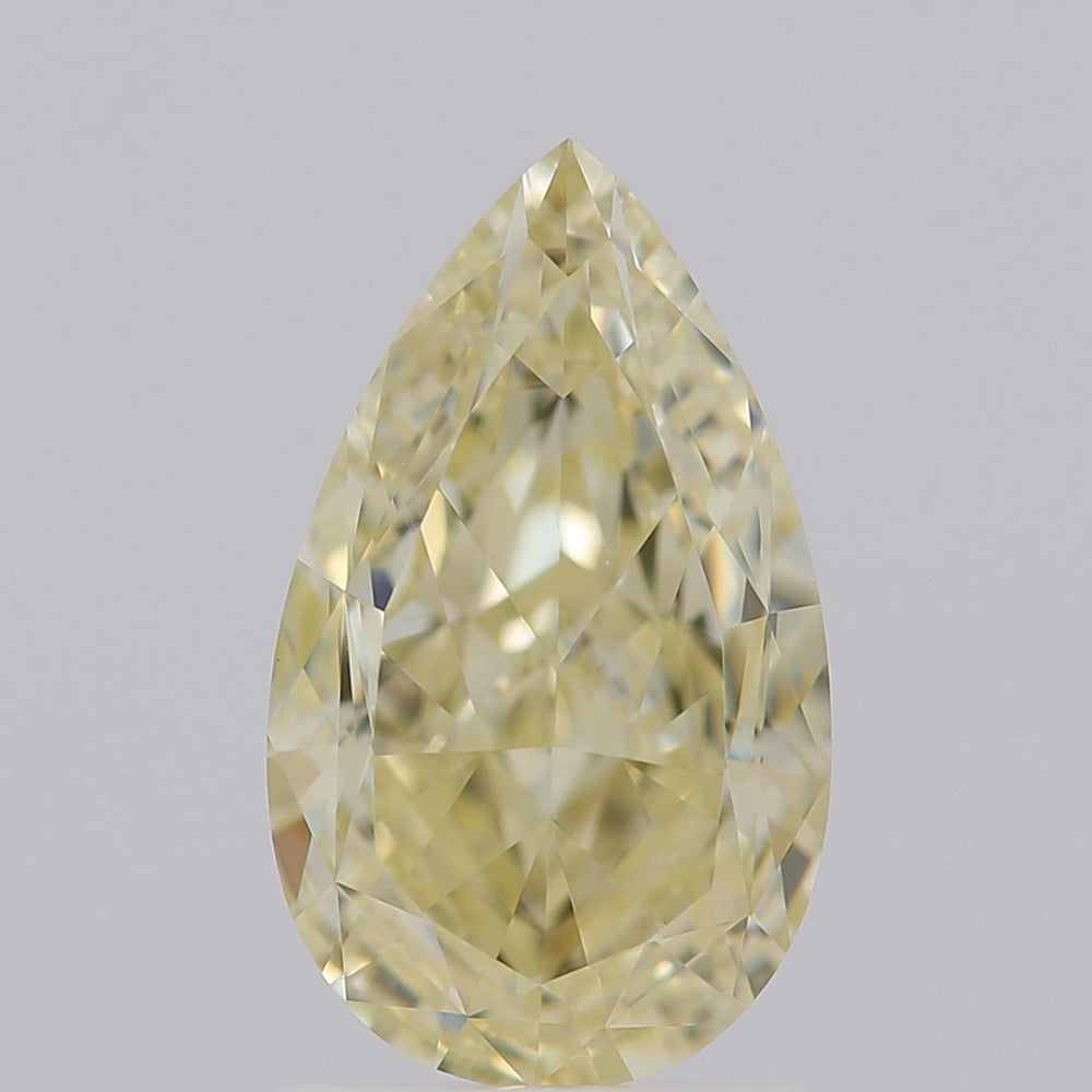 GIA 彩鑽 黃鑽 2.02ct Fancy Light Yellow