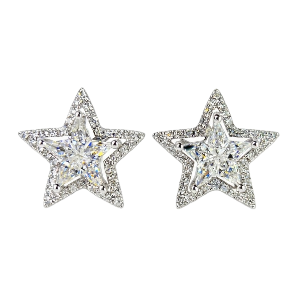 18K白金 0.61ct 鑽石耳環