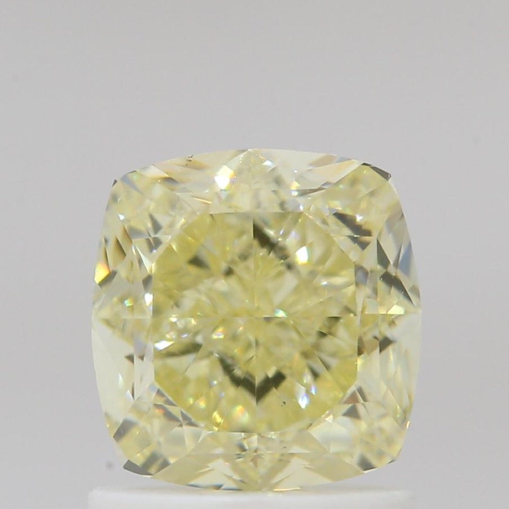 GIA 彩鑽 黃鑽 1.52ct Fancy Light Yellow