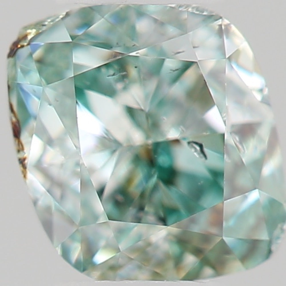 GIA 彩鑽 綠鑽 0.18ct Fancy Intense Bluish Green