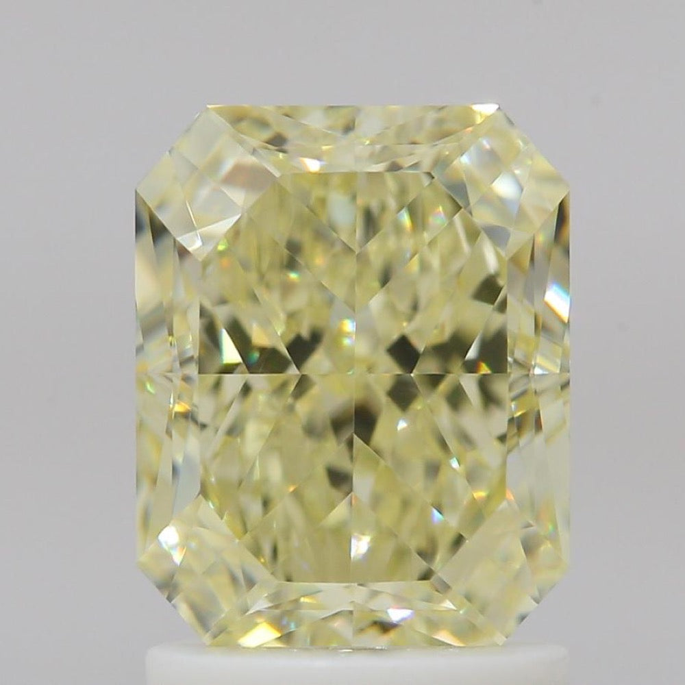 GIA 彩鑽 黃鑽 2.01ct Fancy Light Yellow