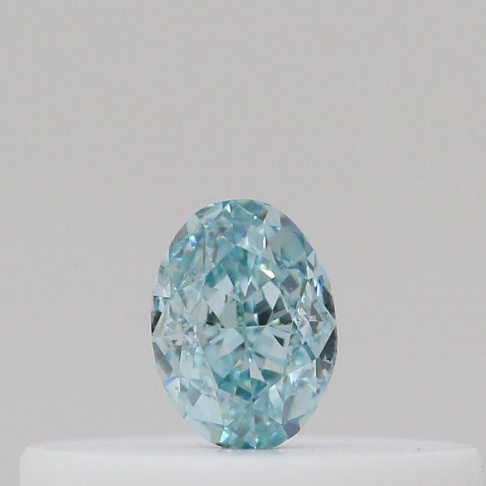 GIA 彩鑽 綠鑽 0.1ct Fancy Intense Blue-green