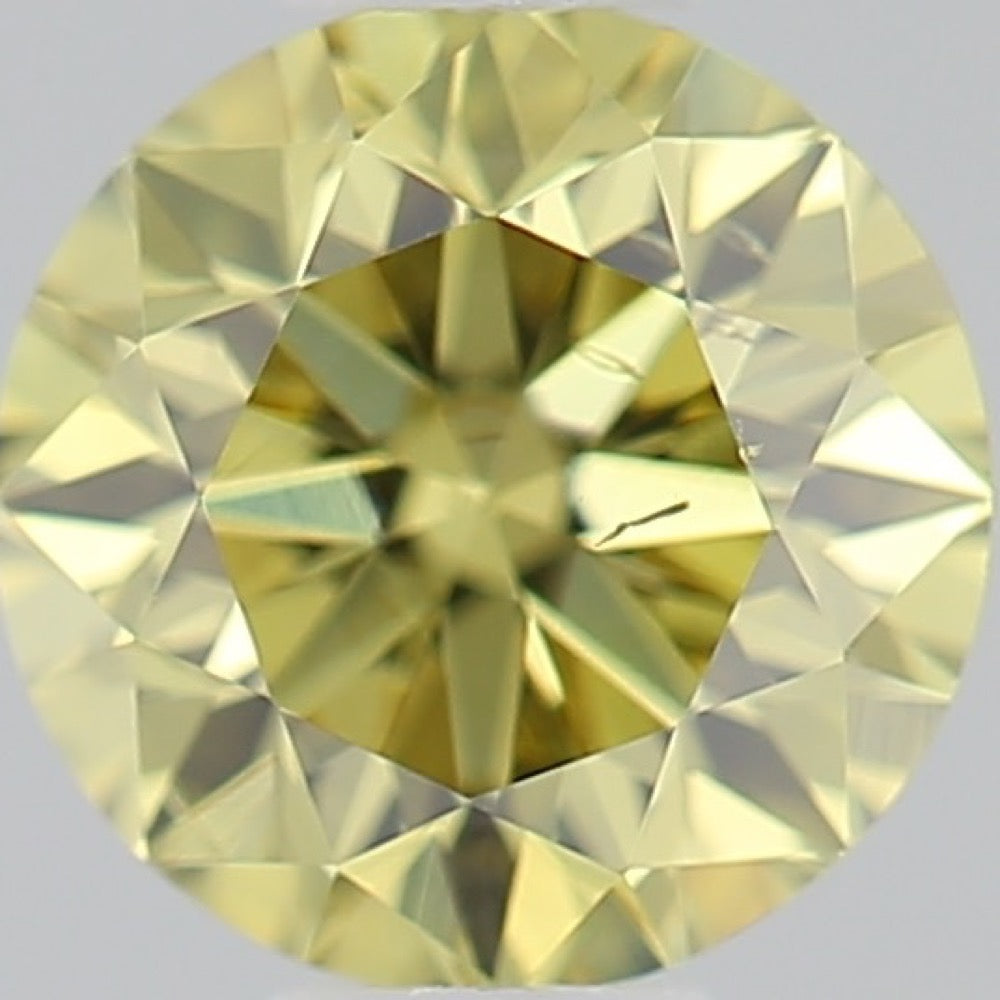GIA 彩鑽 黃鑽 0.3ct Fancy Deep Grayish Greenish Yellow