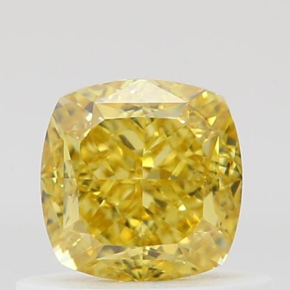 GIA 彩鑽 黃鑽 0.69ct Fancy Intense Yellow