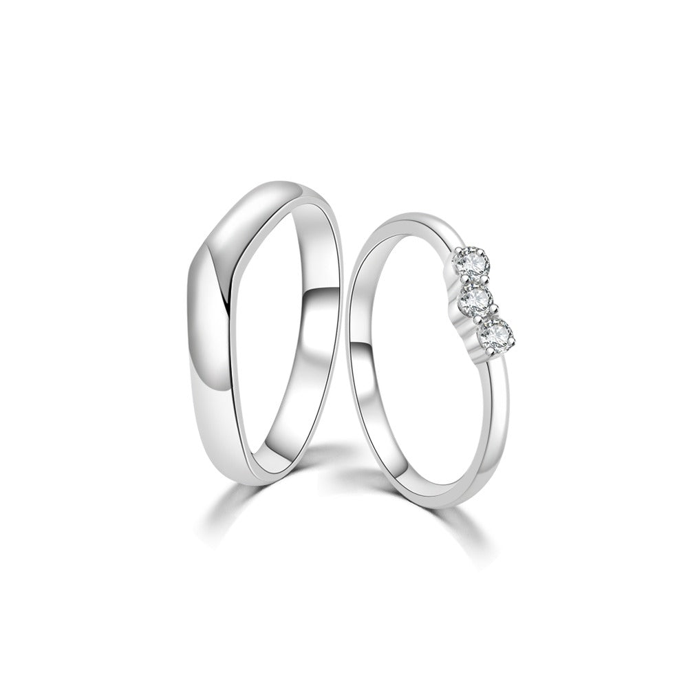 18K Wedding Band Pair CP002