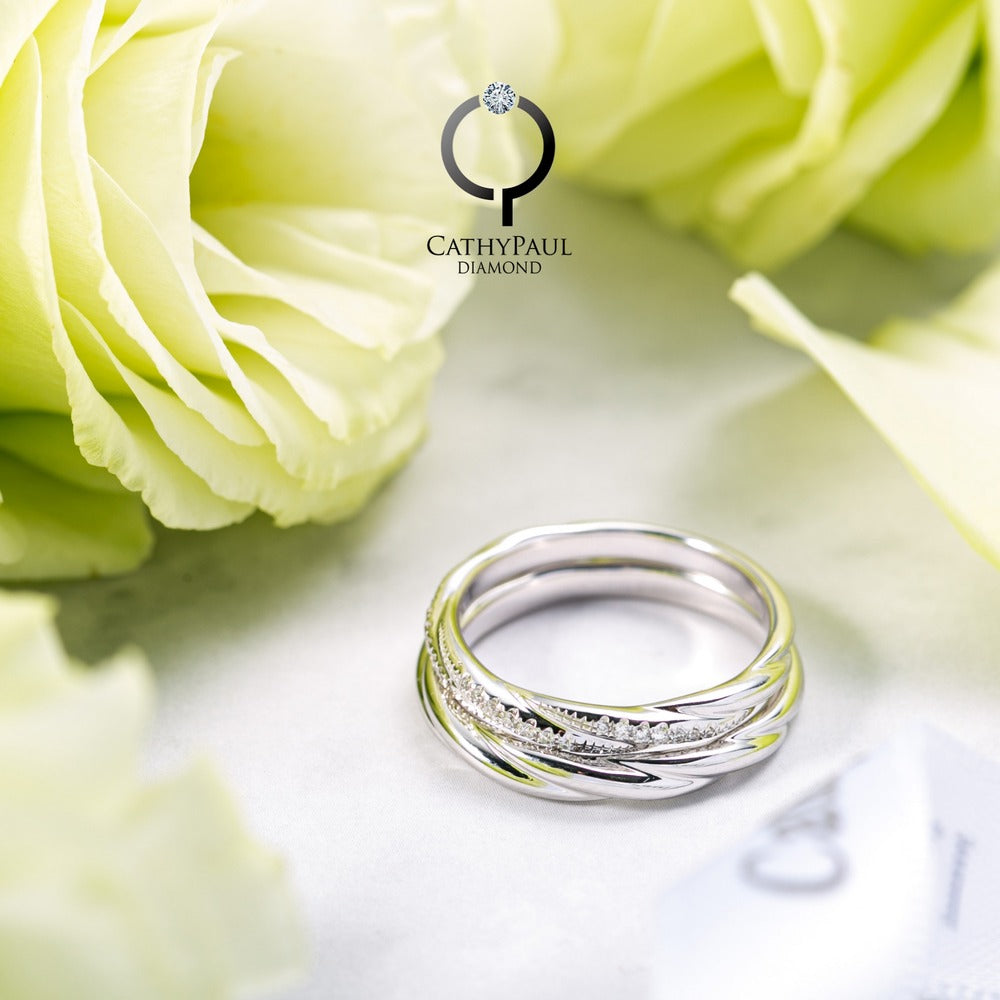 18K Wedding Band Pair CP003