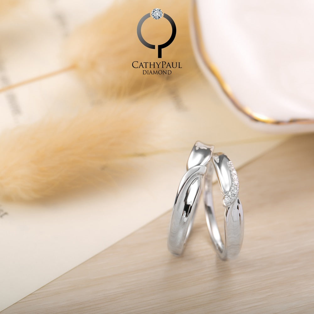 18K Wedding Band Pair CP005