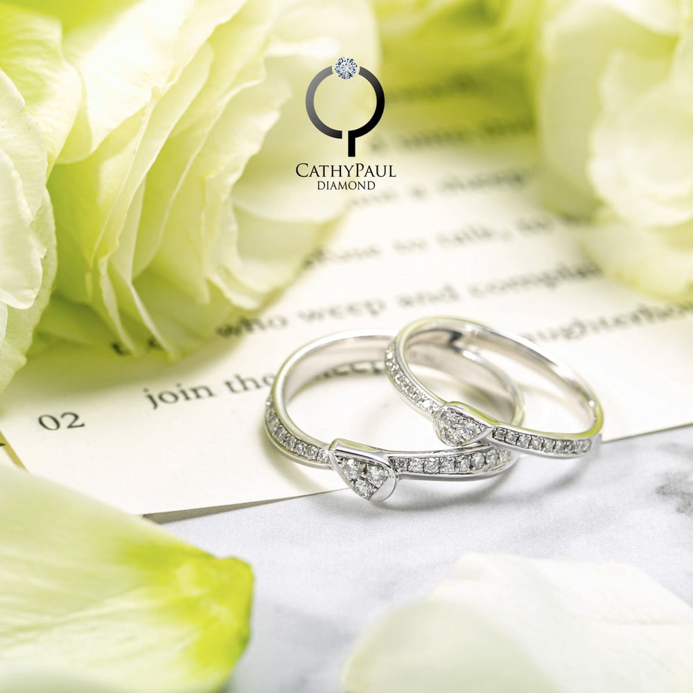 18K Wedding Band Pair CP009