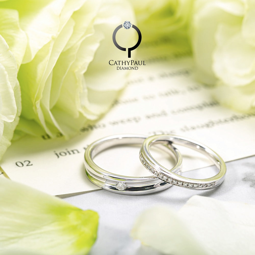 18K Wedding Band Pair CP017