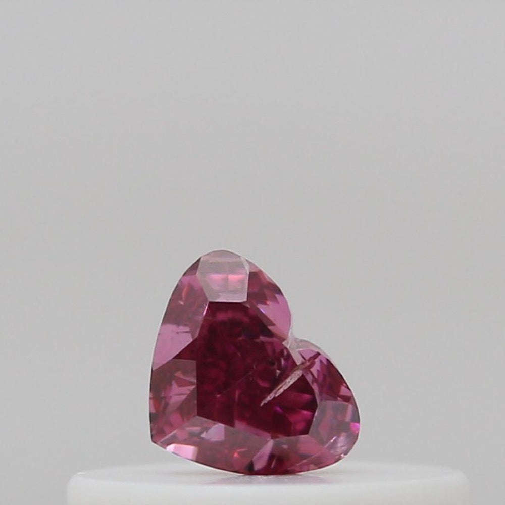 GIA 彩鑽 粉紅鑽 0.12ct Fancy Deep Pink