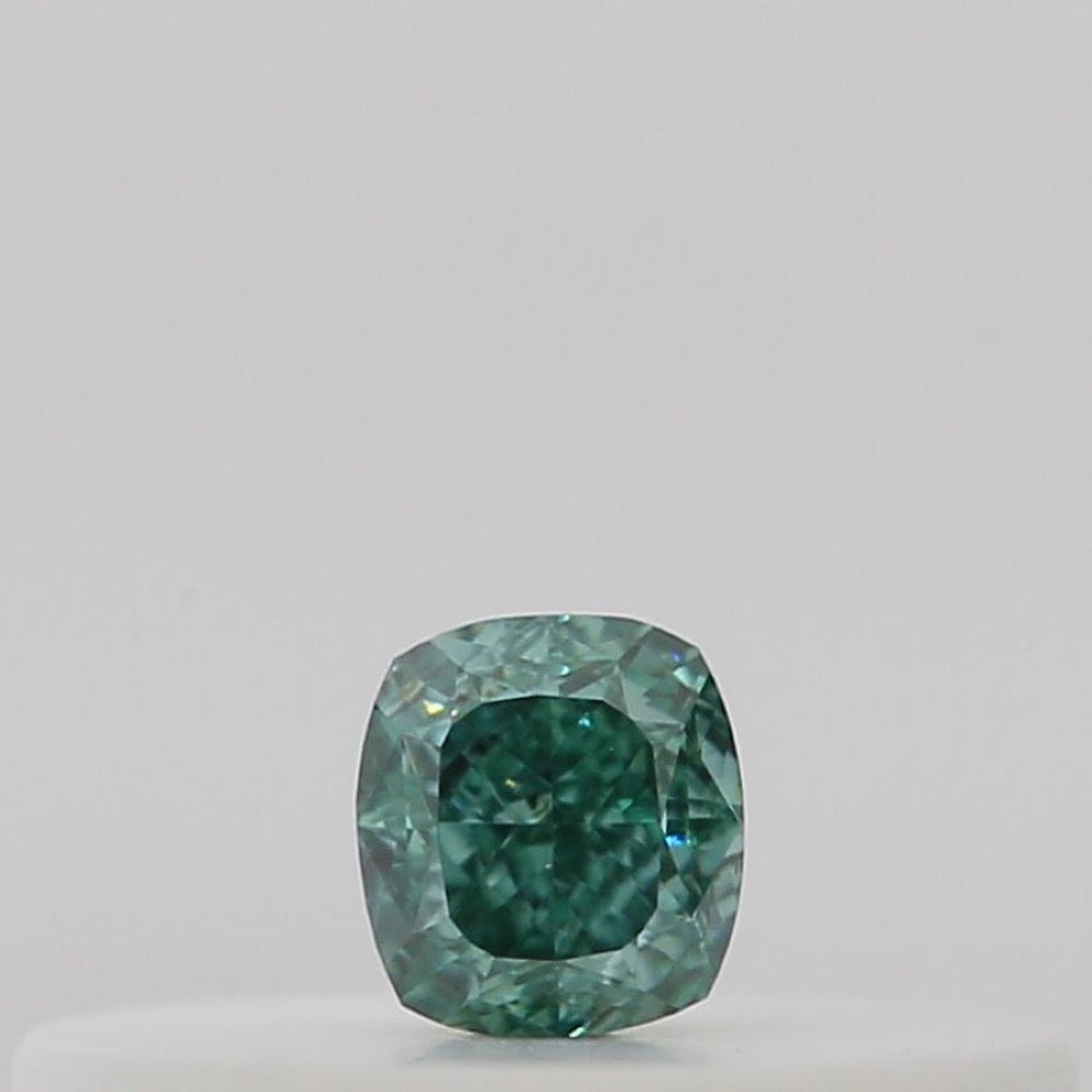 GIA 彩鑽 綠鑽 0.07ct Fancy Vivid Bluish Green