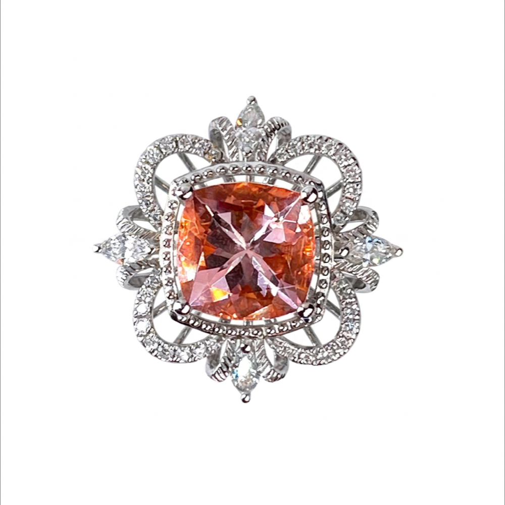 18K White Gold 2.47ct Morganite Ring