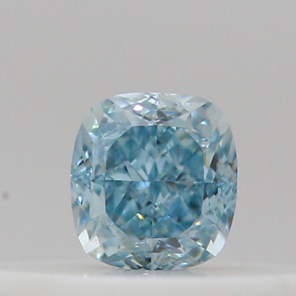 GIA 彩鑽 藍鑽 0.14ct Fancy Intense Green-blue