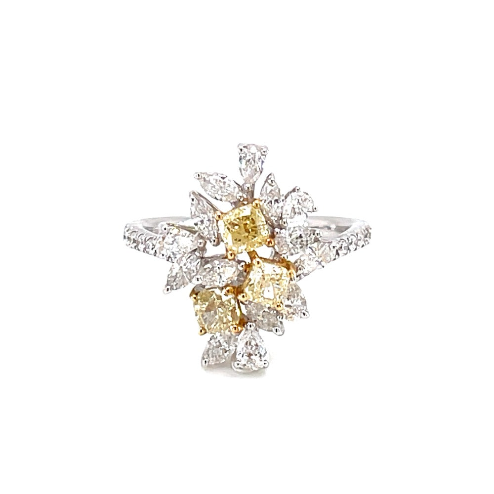 18K White Gold 0.71ct Fancy Colour Diamond Ring