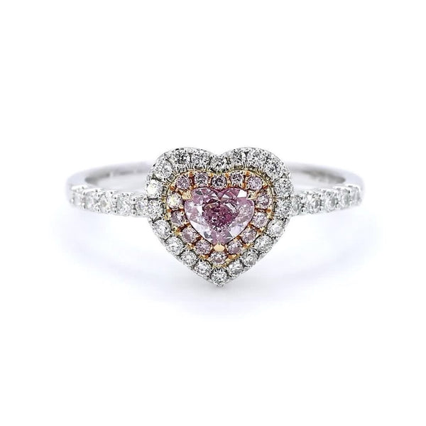 18K白金 0.31ct 粉紅鑽戒指