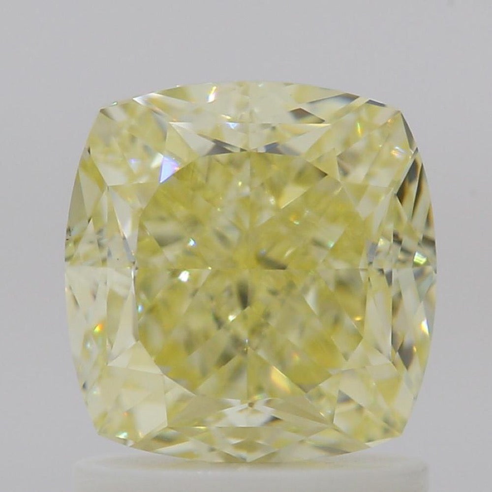 GIA 彩鑽 黃鑽 1.61ct Fancy Light Yellow