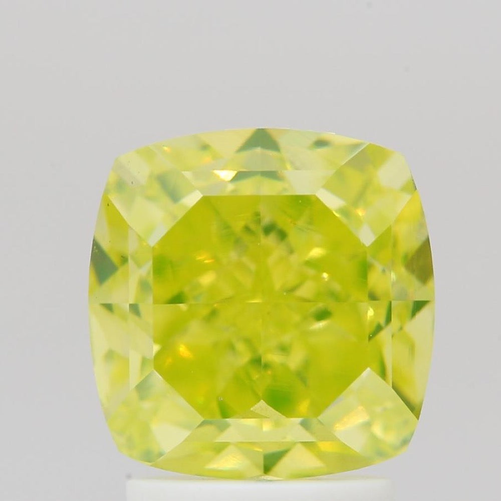 GIA 彩鑽 黃鑽 3.07ct Fancy Vivid Greenish Yellow