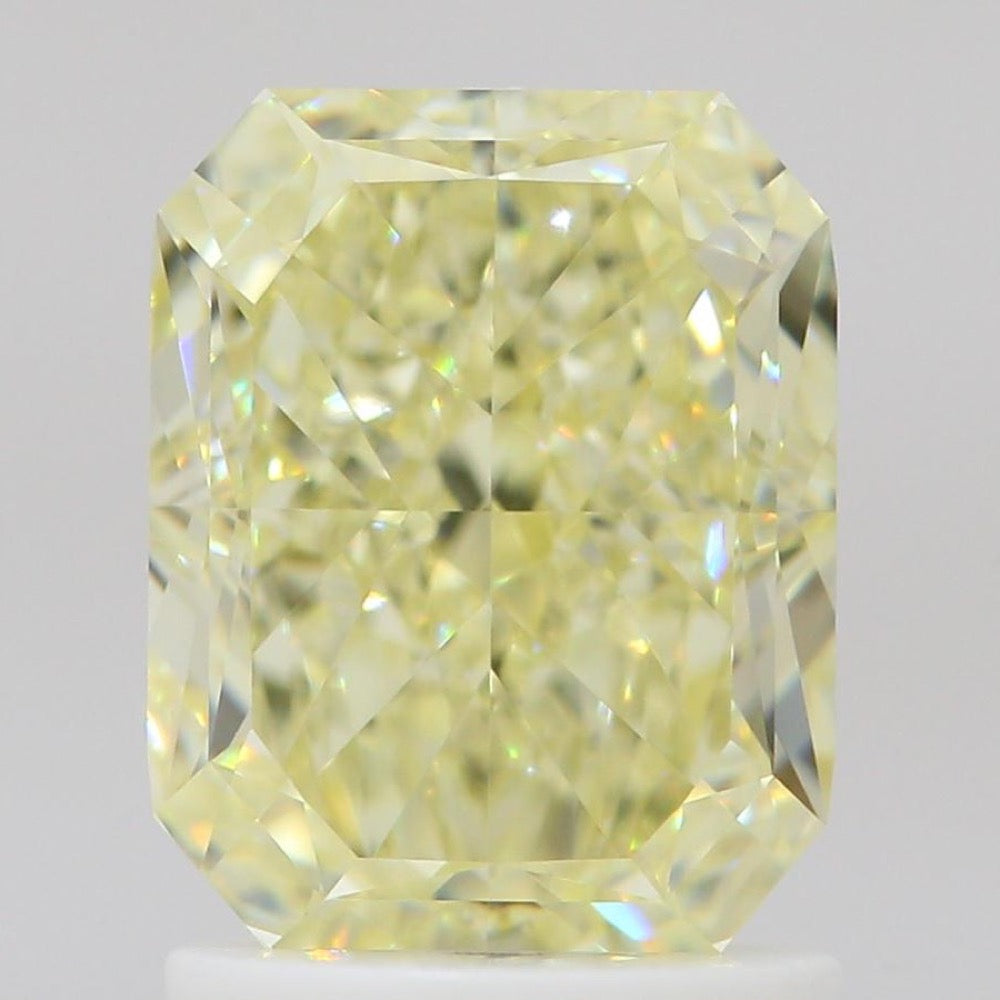 GIA 彩鑽 黃鑽 2.01ct Fancy Light Yellow