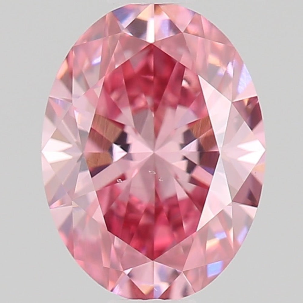 GIA 彩鑽 粉紅鑽 0.55ct Fancy Vivid Pink