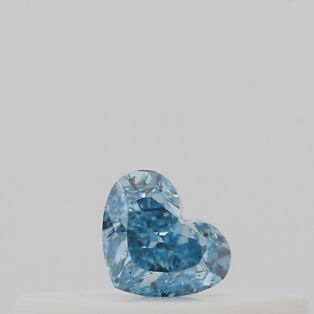 GIA 彩鑽 藍鑽 0.08ct Fancy Intense Greenish Blue
