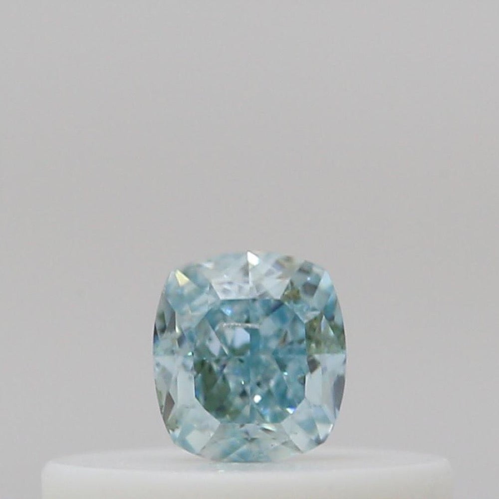 GIA 彩鑽 綠鑽 0.15ct Fancy Intense Blue-green