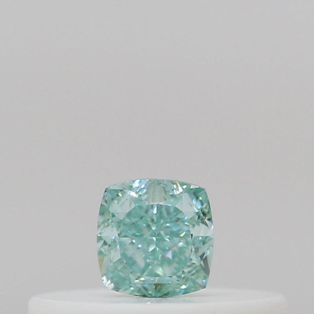 GIA 彩鑽 綠鑽 0.12ct Fancy Vivid Bluish Green