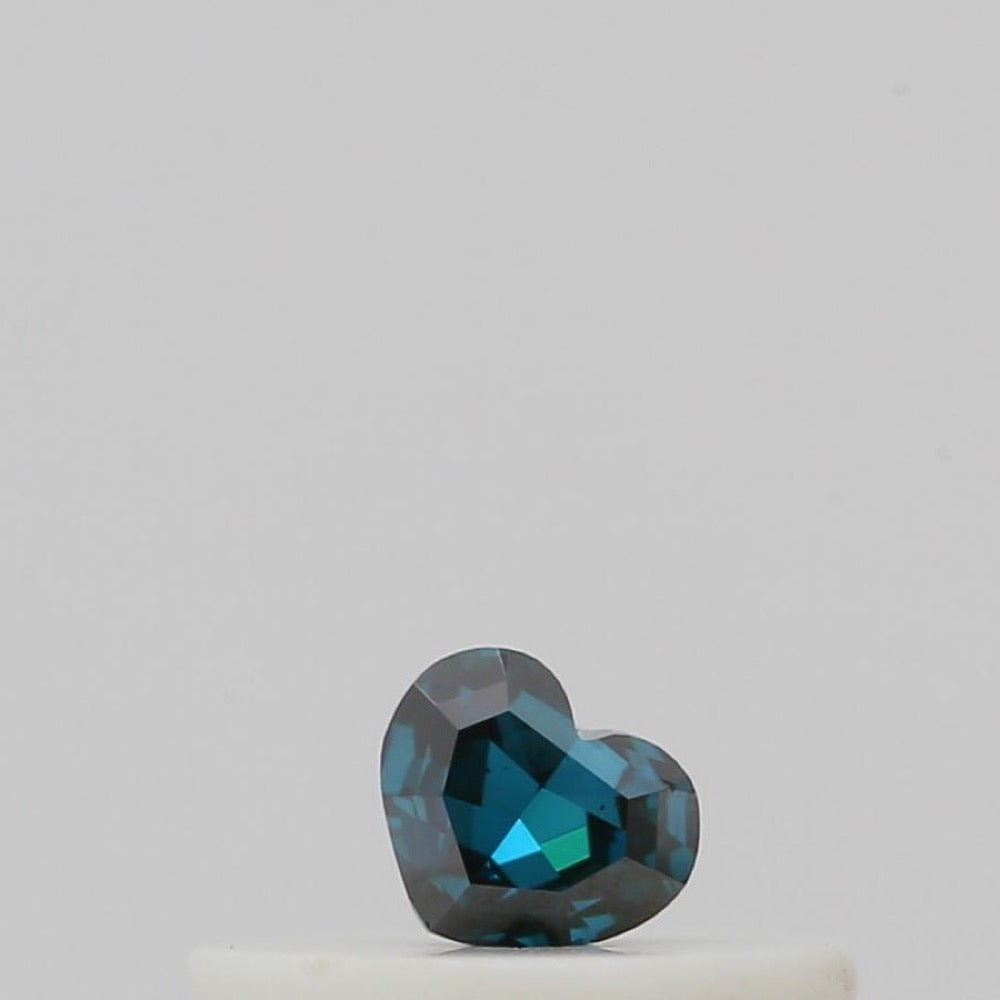 GIA 彩鑽 藍鑽 0.09ct Fancy Deep Green-blue