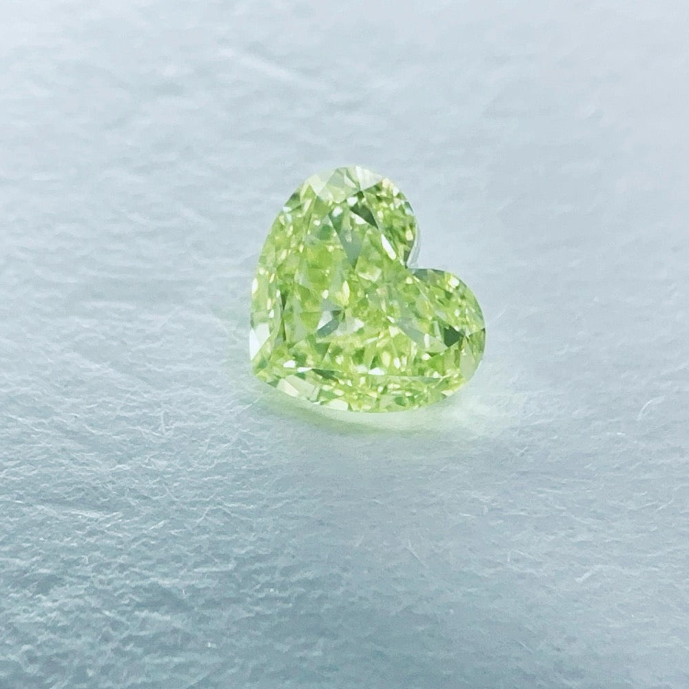 GIA 彩鑽 黃鑽 0.5ct Fancy Intense Green-yellow