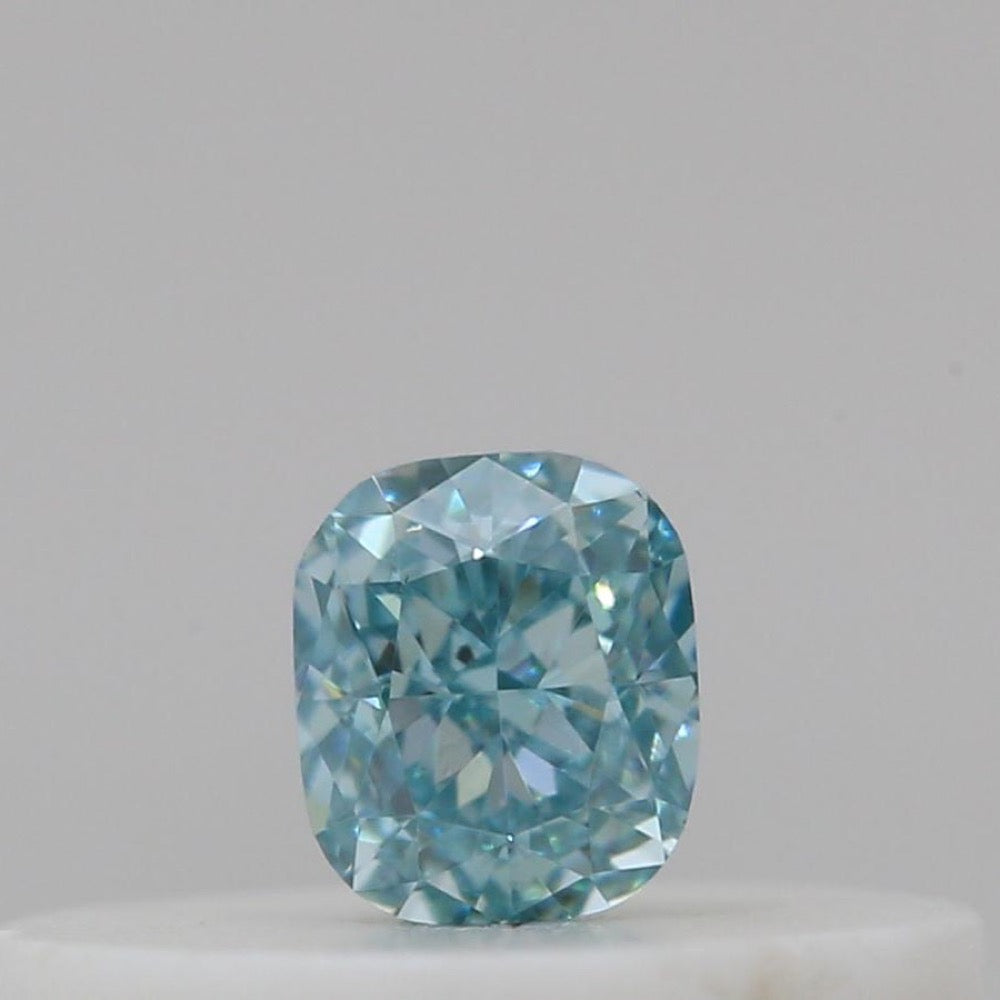GIA 彩鑽 綠鑽 0.11ct Fancy Vivid Bluish Green