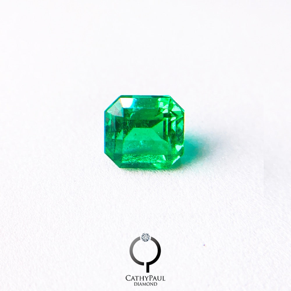 GRS Natural Emerald Emerald Cut 2.61ct Intense Green