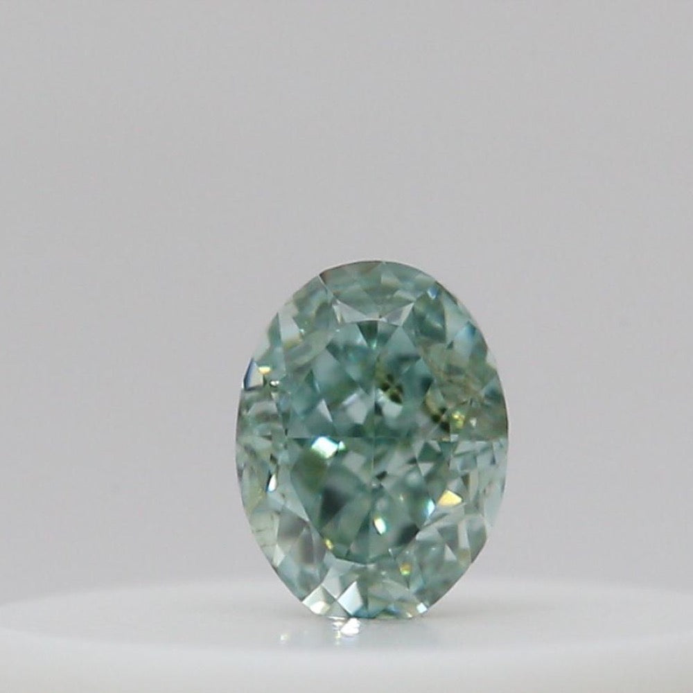 GIA 彩鑽 綠鑽 0.06ct Fancy Intense Bluish Green
