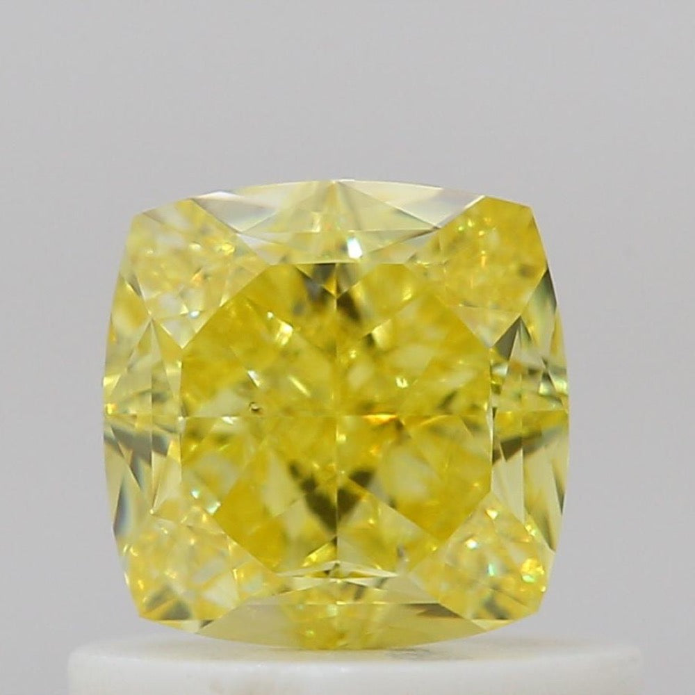 GIA 彩鑽 黃鑽 0.77ct Fancy Intense Yellow