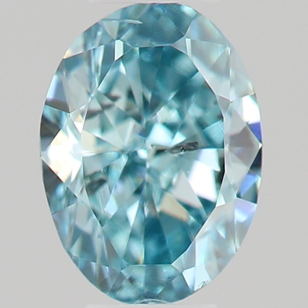 GIA 彩鑽 藍鑽 0.23ct Fancy Vivid Green-blue